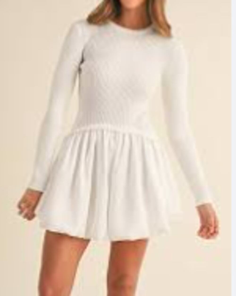 Mable Anthropologie White Bubble Skirt Mini Dress sz S